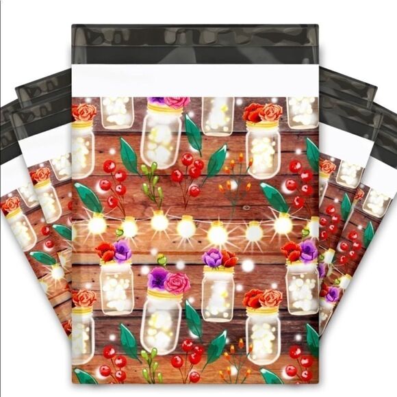 Poly Mailers MIX 6x9 10x13 Cherry 35pcs 35stickers - Picture 1 of 11